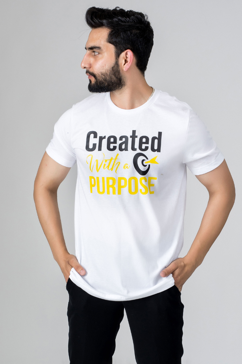 Created with Purpose T-shirt Rootedingreatness.com